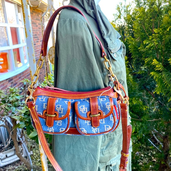 Dooney&BourkeDenim Signature Saddle Bag - Picture 3 of 14